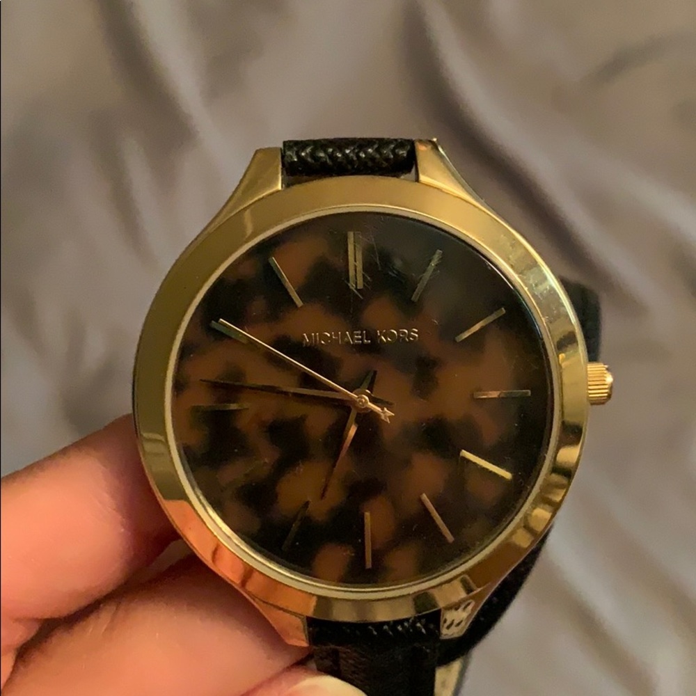 Michael Kors watch cheetah with black band